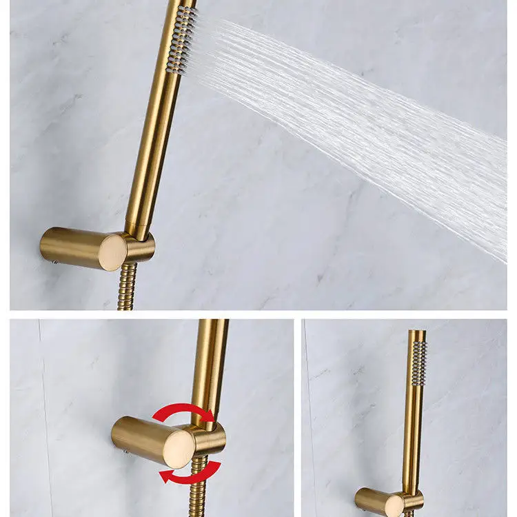 Shower Head System Shower Column Set Rain Showerhead Wall Mounted Shower Faucet Set gold