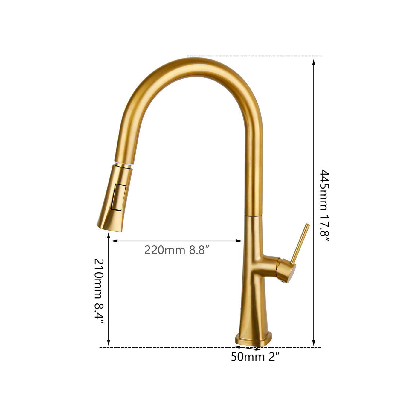 360 Rotation Kitchen faucet Brushed Gold kitchen taps Pull Out sink faucet Single Handle mixer tap