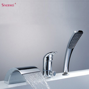 Deck Mounted Bathtub Faucet 3pcs Vanity Tub Tap