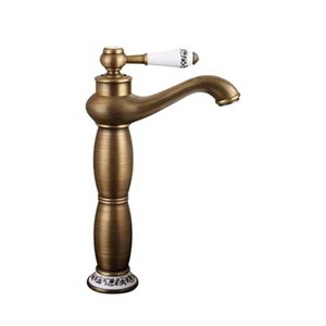 Brass Antique Basin Faucet Vintage Basin Tap with Marble Handle Bathroom faucet lavatory faucet