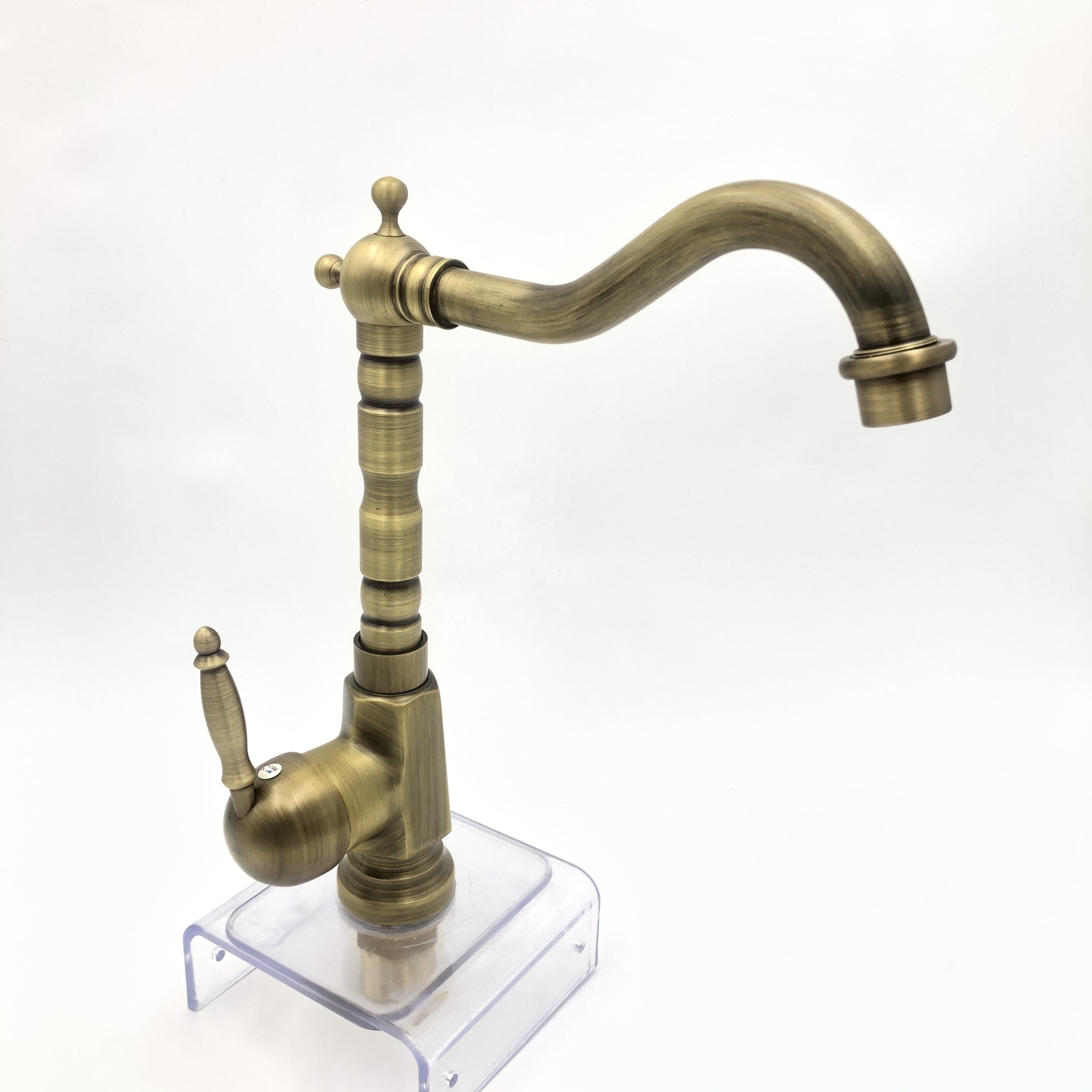 Single Lever Antique Faucet Brass Kitchen Taps Single Handle Single Hole Thermostatic Faucets Brushed Deck Mounted European