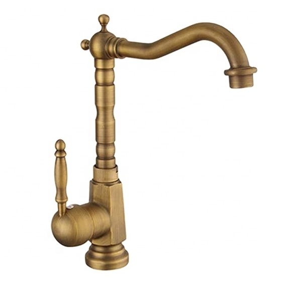 Single Lever Antique Faucet Brass Kitchen Taps Single Handle Single Hole Thermostatic Faucets Brushed Deck Mounted European