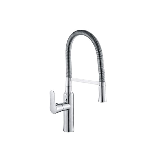 Silver flexible hose Pull Out Kitchen faucet with Sprayer Kitchen taps hot and cold water Kitchen sink mixer