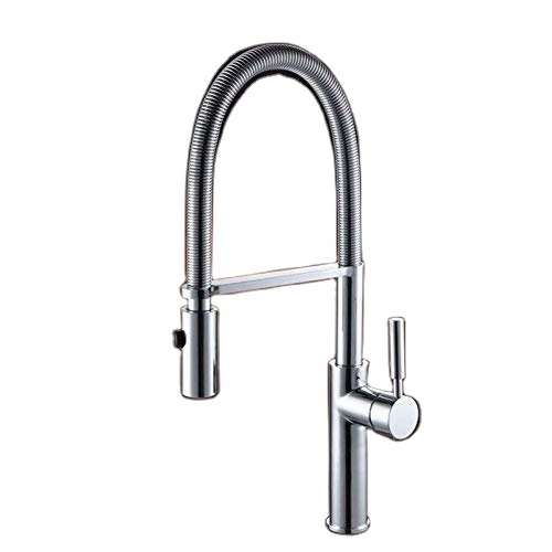 Silver flexible hose Pull Out Kitchen faucet with Sprayer Kitchen taps hot and cold water Kitchen sink mixer