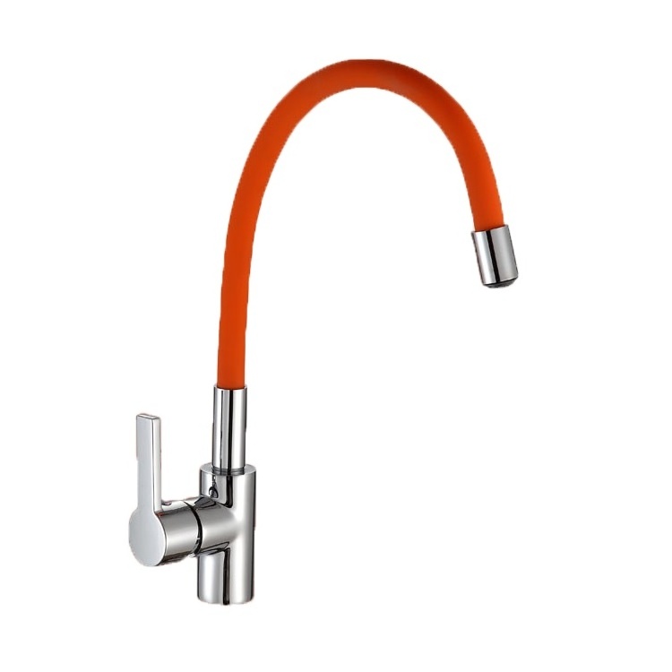 Different Colors Deck Mounted Kitchen Sink Faucet Flexible Hose with Pull Out Sprayer Kitchen Taps Kitchen Mixer Basin Faucets