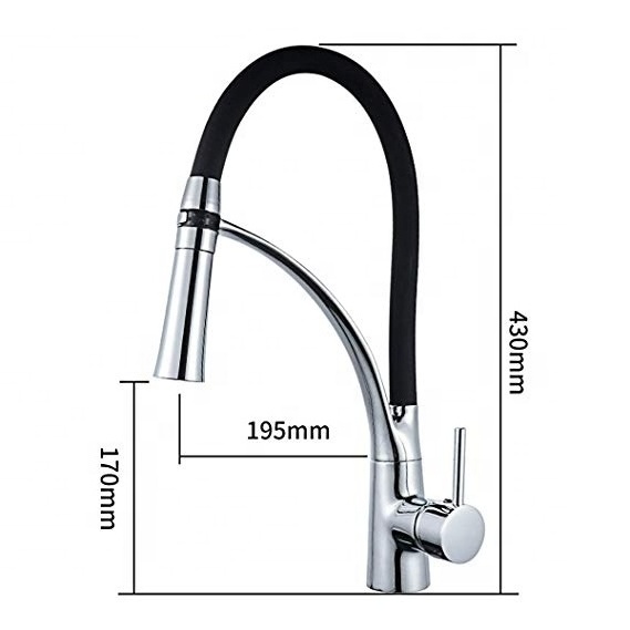 Kitchen faucet with Black flexible hose Kitchen taps with Pull Out Spray hot and cold Kitchen sink faucet mixer tap