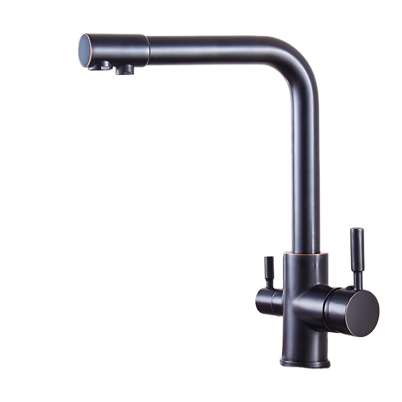 Black Bronze Kitchen faucet Brass Kitchen taps with Dual Handle Kitchen mixer tap sink faucet