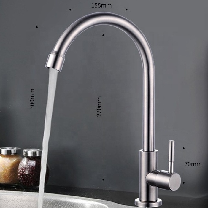 Single Handle Stainless Steel Kitchen faucet Sink Faucet single cold Kitchen faucet Kitchen taps