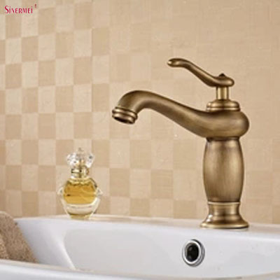 Basin Faucet with Single Handle Basin Mixer Taps European Thermostatic Faucets Style Antique Brass Deck Mounted Ceramic Modern lavatory faucet