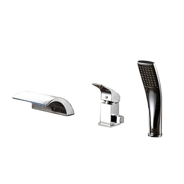 Factory Deck Mounted Bath Shower Mixer Tap 3  Hole Waterfall Faucet for Bathtub