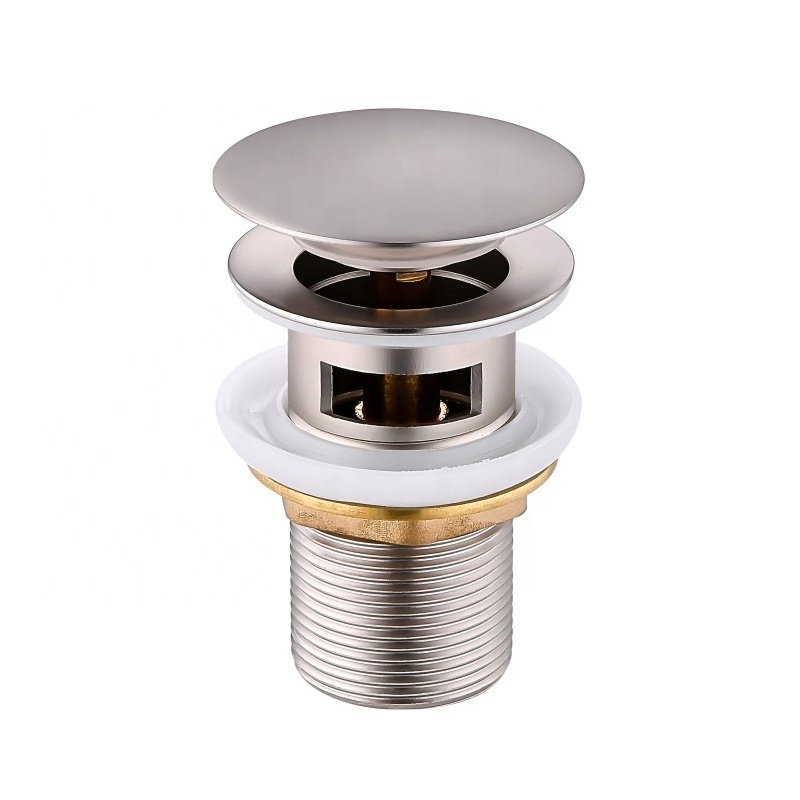 Pop up Drain Basin Sink Drain with or without Overflow for Basin Pop up Drainer Bathroom Waste Pipe Basin Waste Strainer Brass