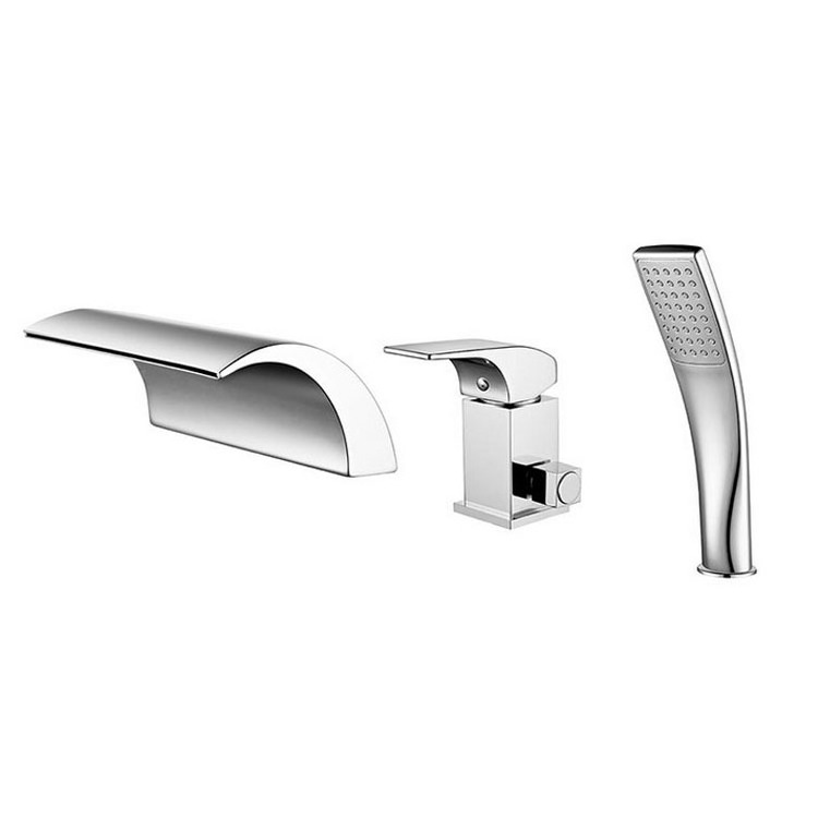 Factory Deck Mounted Bath Shower Mixer Tap 3  Hole Waterfall Faucet for Bathtub