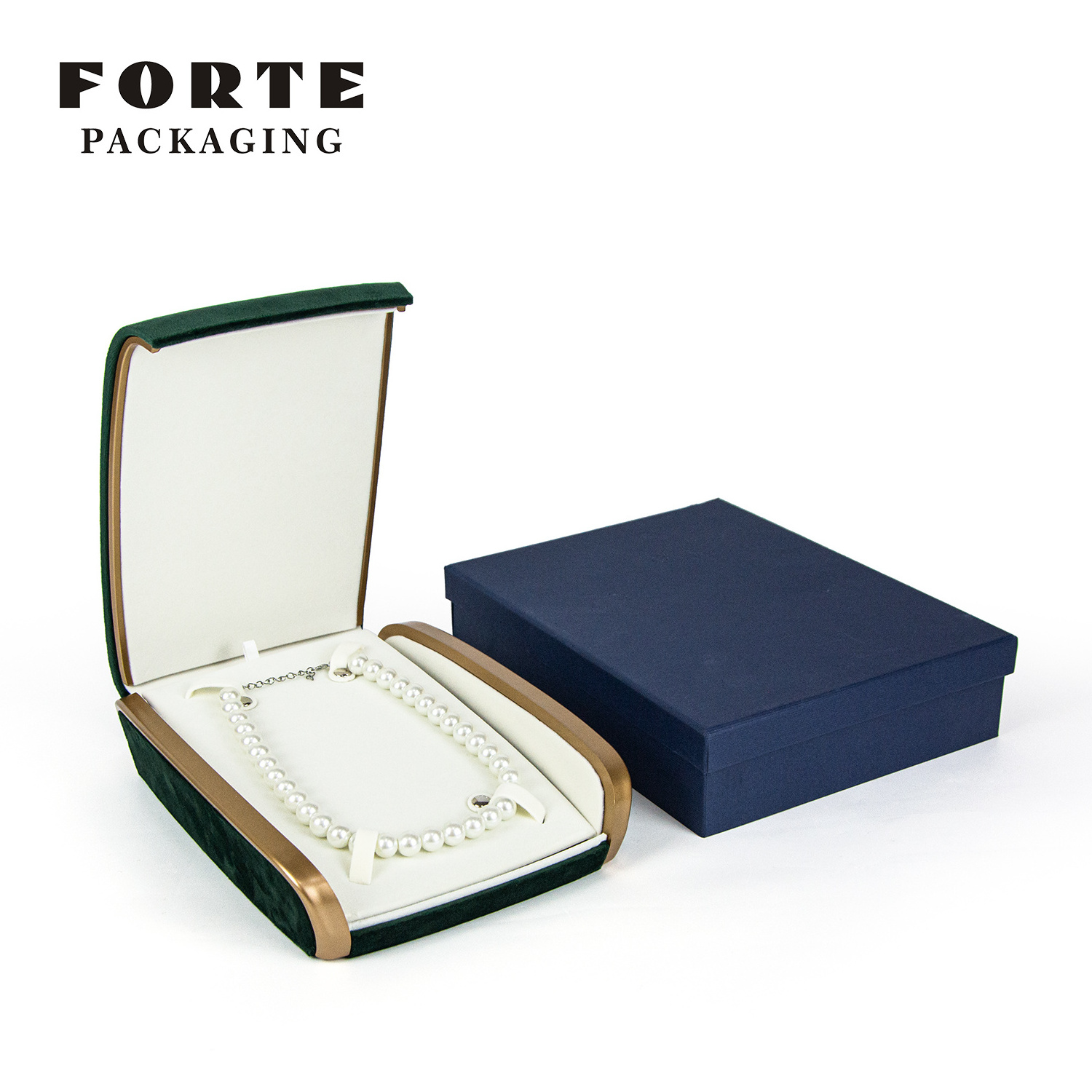 FORTE Luxury Sofa Shape Jewelry Box Can Be Customized Green Velvet Ring Bracelet Pendant Box Velvet Large Necklace Box With Logo