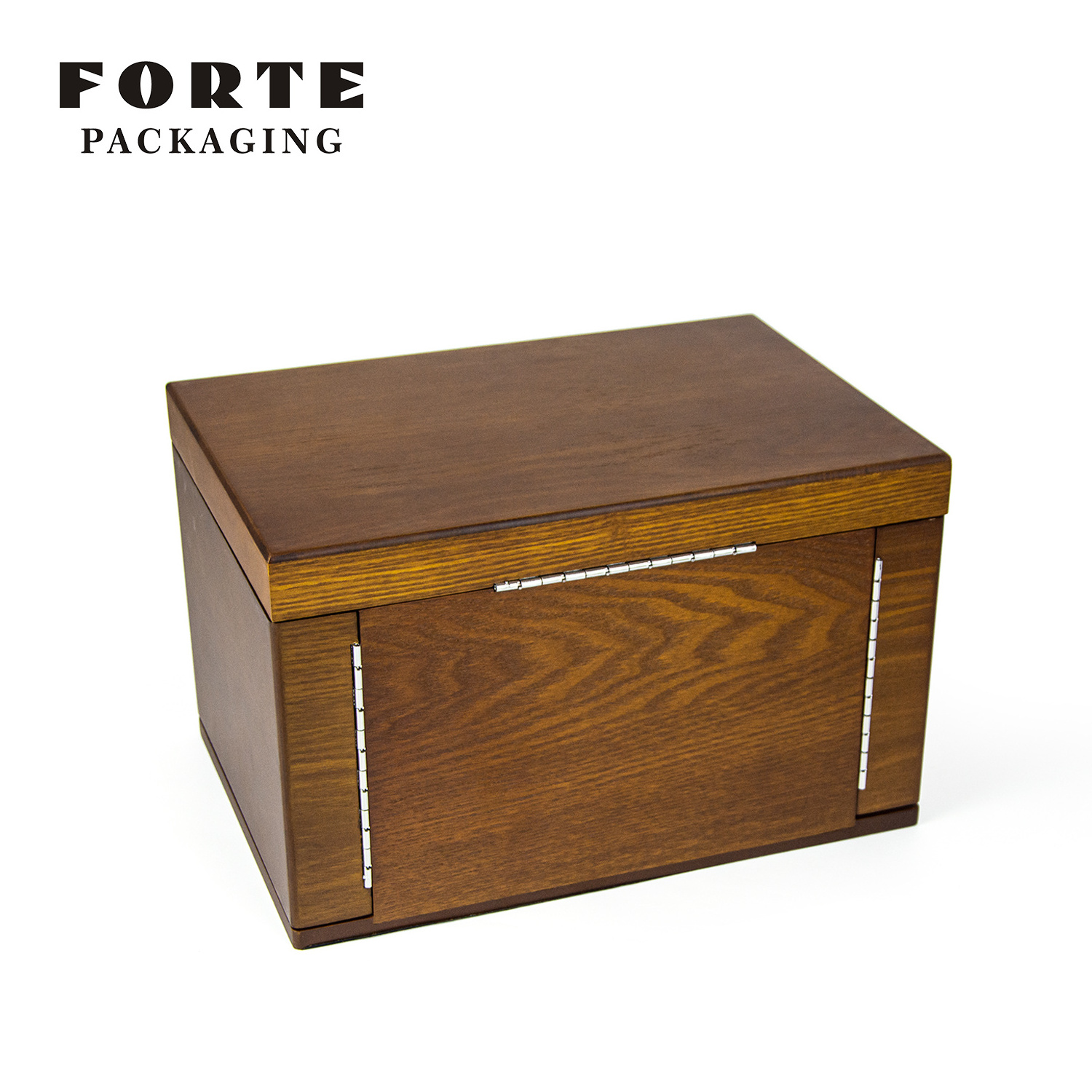 FORTE delicate and practical full-open oversized capacity 4 layers necklace bracelet wooden jewelry storage box