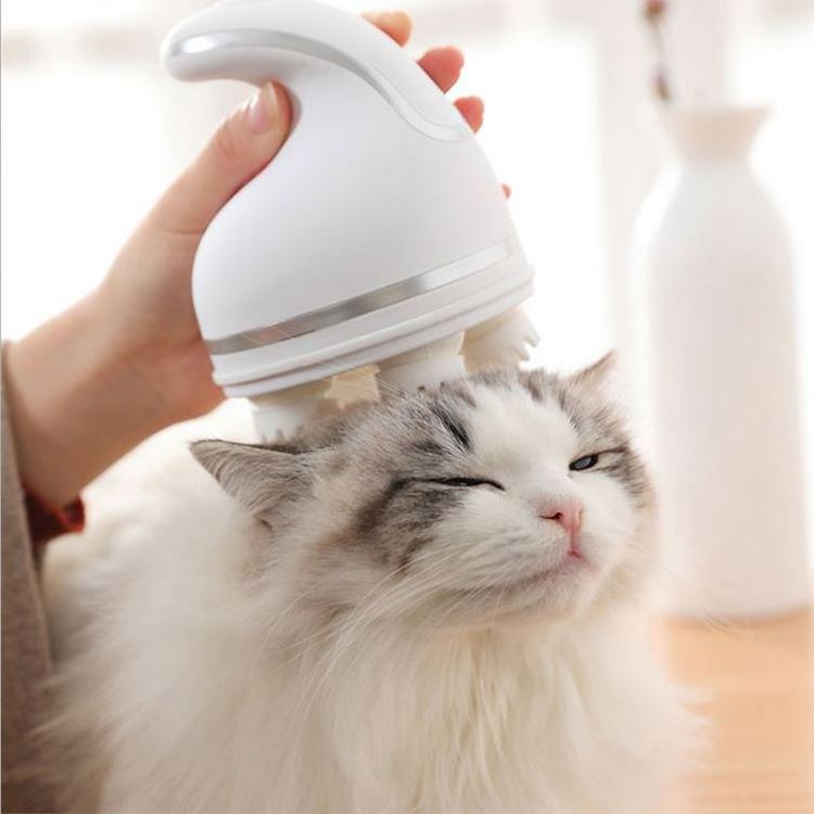 Multifunctional Vibration Automatic Cat And Dog Head Scalp Body Face Massage Portable Claw Scratcher Paw Wave Pet Massager