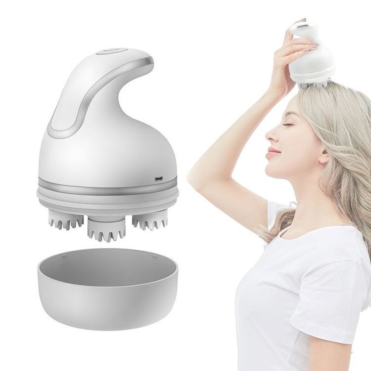 Health Care Electric Automatic Silicon Head Neck Scalp Stress Relax Octopus Head  Scalp Massager