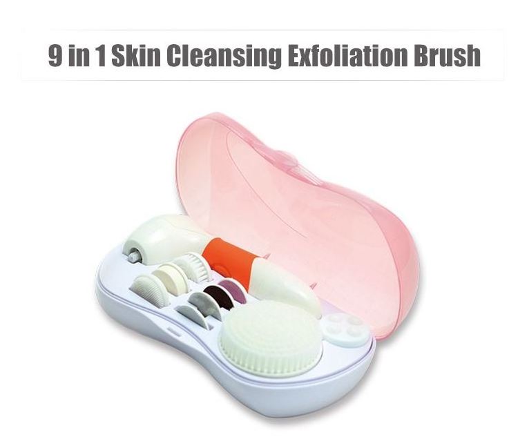 Deep Clean Face Exfoliator Spin Brush Handheld 9 In 1 Facial Cleaning Massager