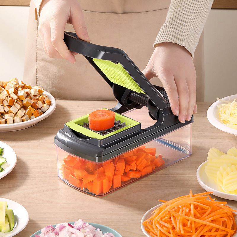 Multifunctional Kitchen Fruit Food Dicer Vegetable Chopper 9 In 1 Grater Slicer Cutter