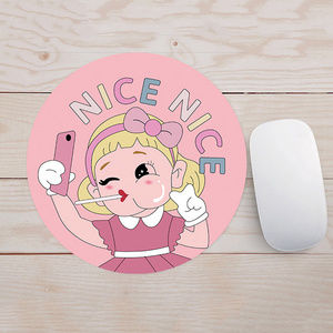 2021 Custom Hot Sale Printing Cute Cartoon Character Earth Round Rubber Waterproof Mouse Pad