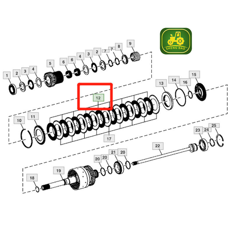 Clutch Disc AT339922 AT463734 suitable for John Deere  310J 310SJ 310K 310SK 210K 210LE 410J 325J  410K