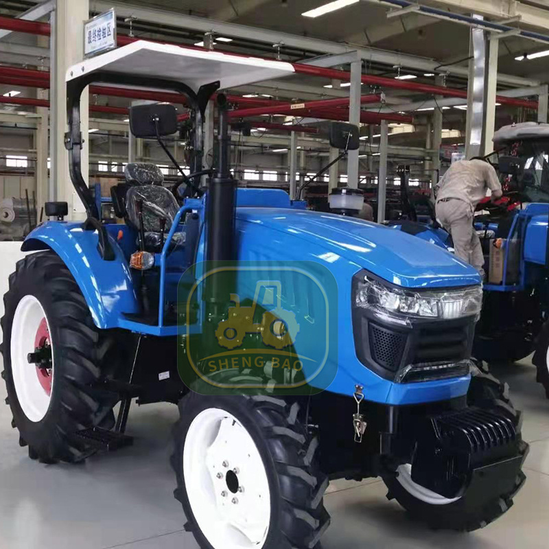 Cheap 75HP Agricultural Wheel Farming Tractors for Sale 754TB Diesel Power Engine Color Gear Steering Farm Machinery