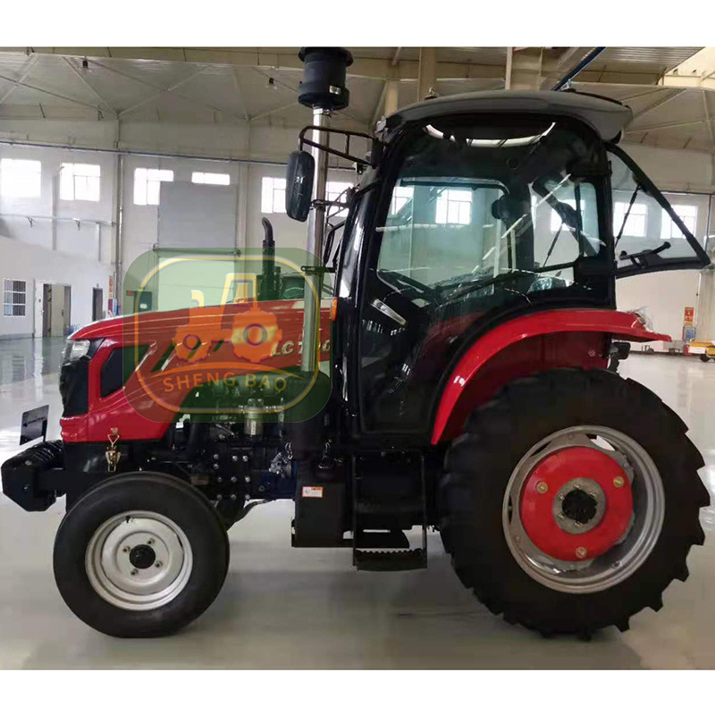 Cheap 75HP Agricultural Wheel Farming Tractors for Sale 754TB Diesel Power Engine Color Gear Steering Farm Machinery