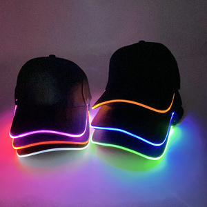 HNSCPafu Festival Club Stage Hip-hop Performance Flash Glow Party Hat Rave Accessories LED Light Up Baseball Cap