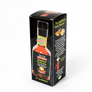 Custom Italian tomato red pepper hot sauce bottle packaging box