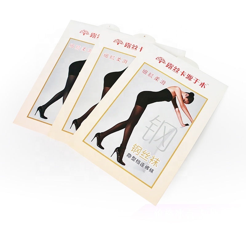 Custom sexy girls women nylon silk stockings flat cardboard box