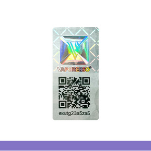 Wholesale custom qr code serial number 3d laser hologram 10ml vial label sticker hologram on roll