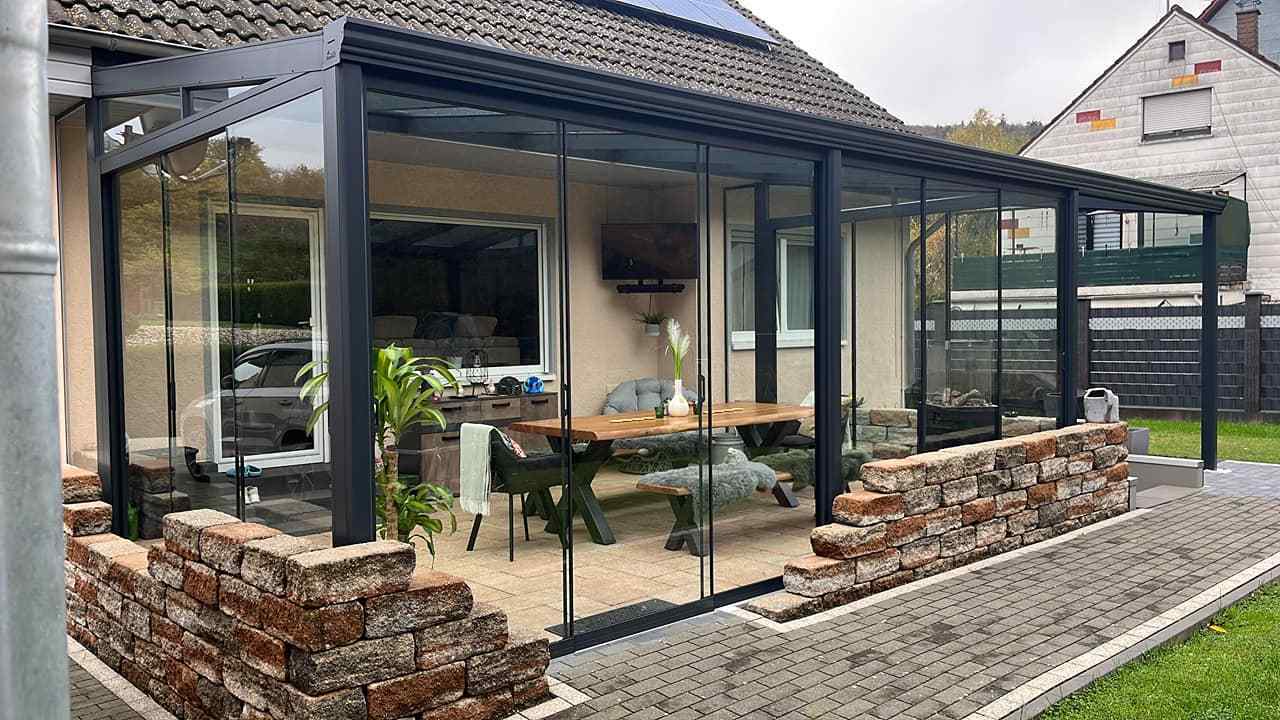 Outdoor  Veranda Aluminium Poly carbonate Glass Verandas