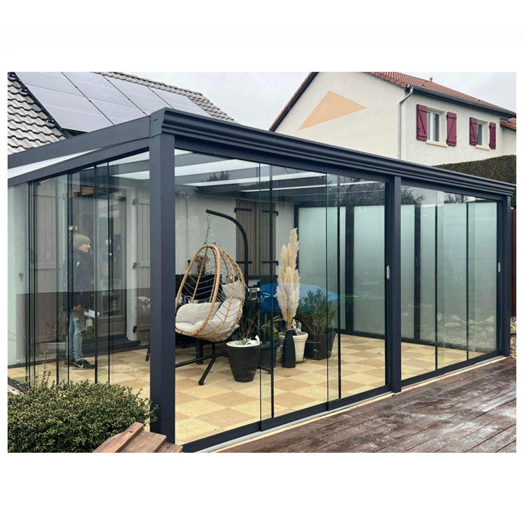 4 Season Sunroom Glass House Outdoor Veranda Glass Veranda Aluminum