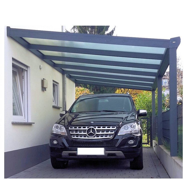 New design Polycarbonate Aluminum Carport side panel/ alu Carport canopy two cars