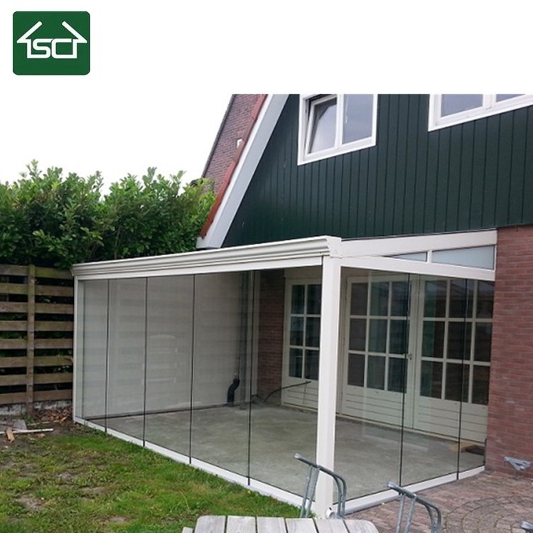 Modern Waterproof glass Roof System Kits Gazebo Garden Bioclimatic winter garden glass sunroom