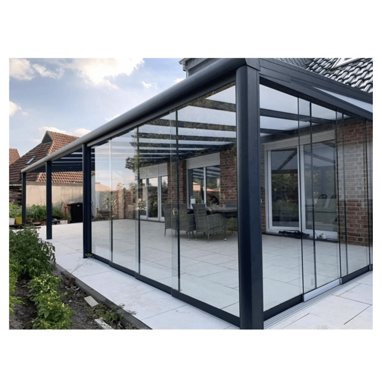 Garden Screen Room Glass Conservatory with sliding door