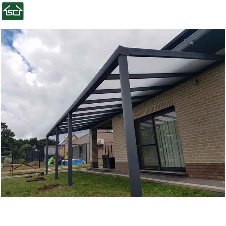 Germany Polycarbonate Portable canopy Aluminum Carports Garages with polycarbonate roof