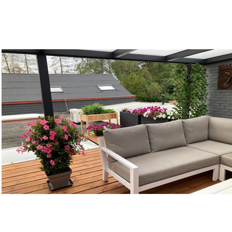 Aluminium Framed Conservatory Awning Terrace Canopy Sliding Door System for Winter Garden Kit with Glass Patio Cover