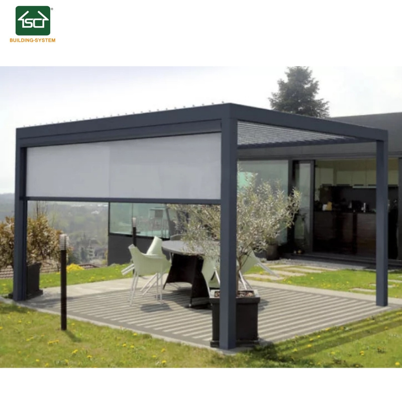 aluminum pergola gazebo with adjustable roof louver