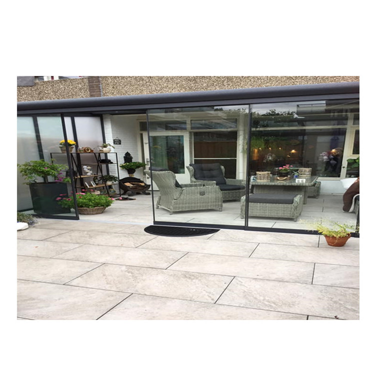 Aluminium Framed Conservatory Awning Terrace Canopy Sliding Door System for Winter Garden Kit with Glass Patio Cover