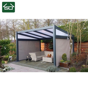 DIY design Outdoor 100% Anti-UV veranda retractable sunroom 4 season sunroom houses