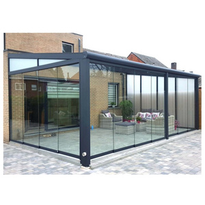 Conservatory sun room glass house wall mounted veranda sunroom house 4 season aluminium glass sunrooms for solarium