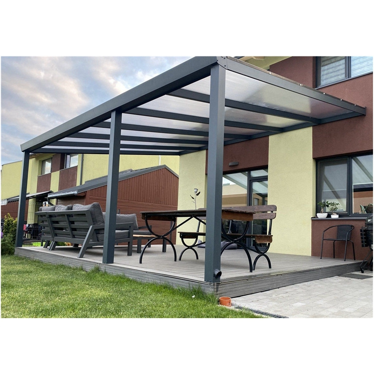 Luxury Aluminum frame Wall Mounted Carport garages/ Lean to Carport canopy