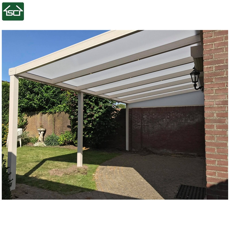 Germany Polycarbonate Portable canopy Aluminum Carports Garages with polycarbonate roof