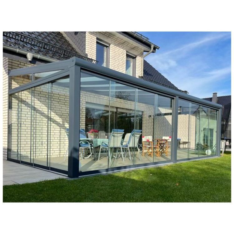 Tuin Veranda Aluminium Conservatory Insulated Glass Veranda Sunrooms Roof Panels Free Standing SunRoom