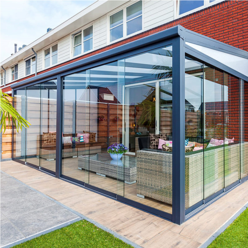 CE certification New style prefabricated sunroom cheap sunroom kits with glass sliding wall