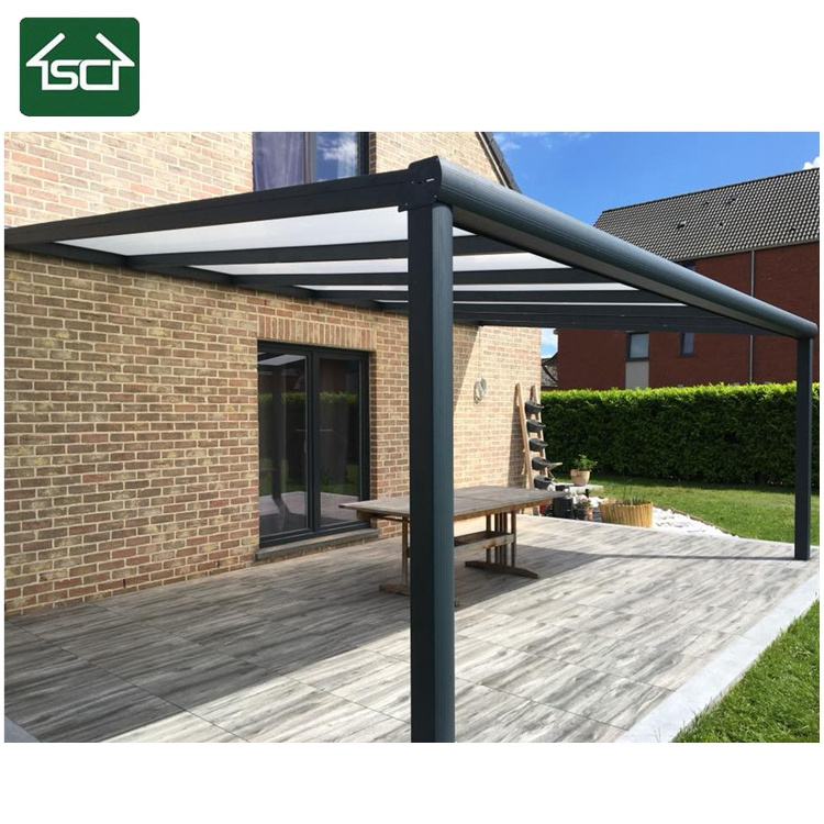 Easily assembly aluminum outdoor gazebo polycarbonate gazebo with sliding doors