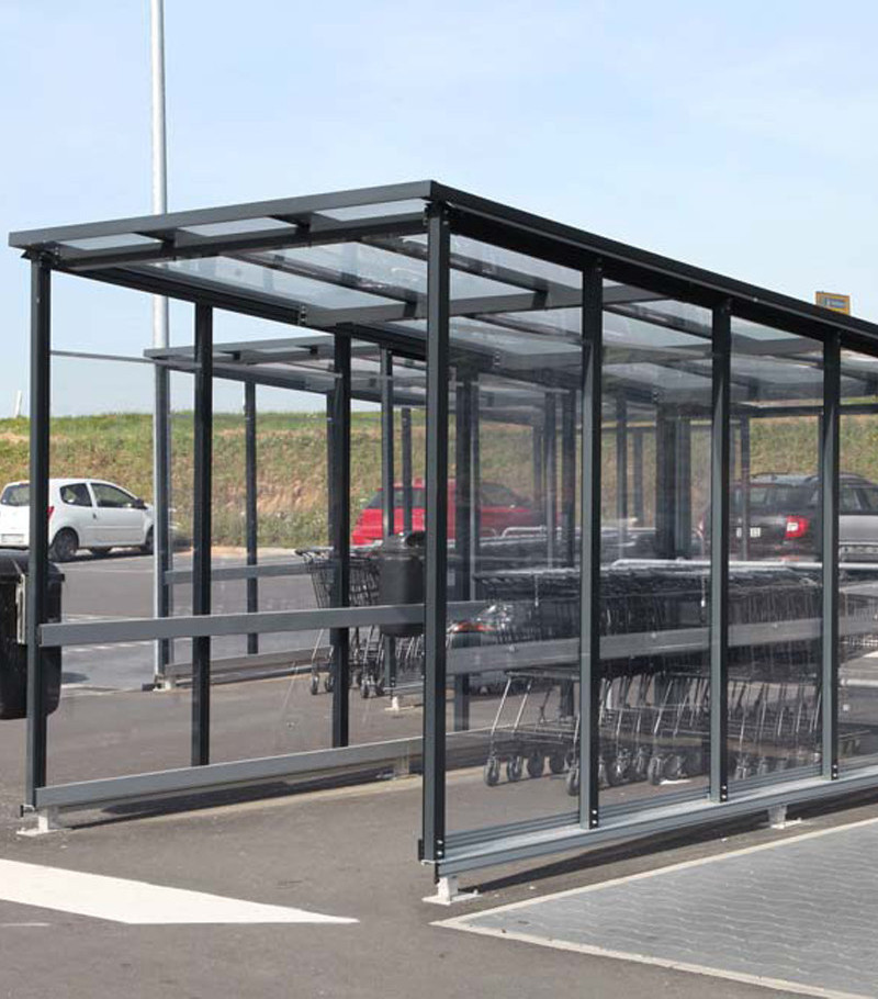 Warehouse Shelter for Supermarket Shopping Trolley or Shopping Cart Shelter