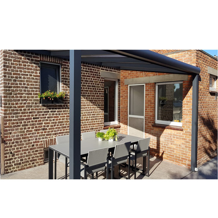 Aluminium Framed Conservatory Awning Terrace Canopy Sliding Door System for Winter Garden Kit with Glass Patio Cover