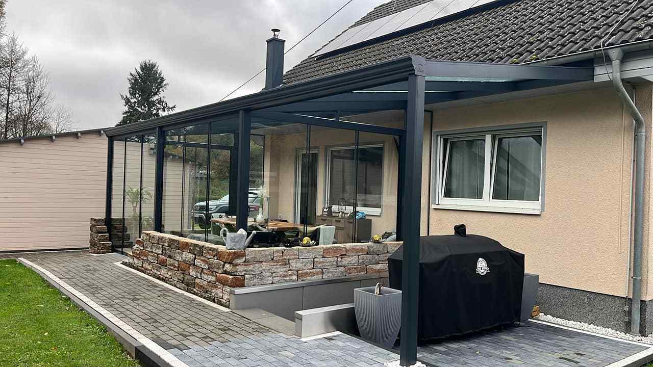 Outdoor  Veranda Aluminium Poly carbonate Glass Verandas