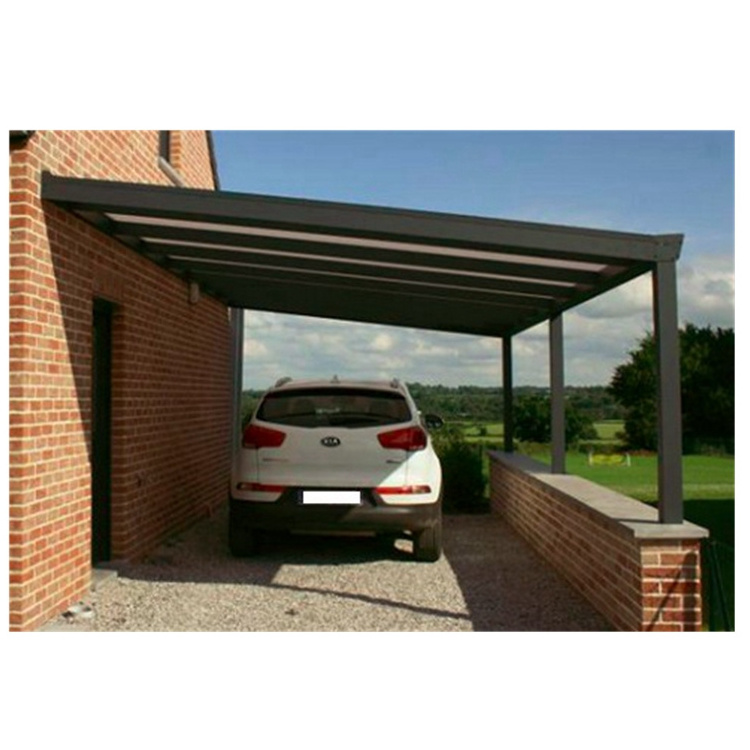 Carport glass roof/ Car parking shade/ Prefab Carport aus Aluminum